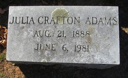 Julia Gregory <I>Crafton</I> Adams 