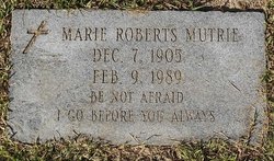 Marie Antionette <I>Roberts</I> Mutrie 