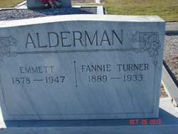 Fannie <I>Turner</I> Alderman 