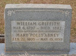 Mary “Polly” <I>Abney</I> Griffith 