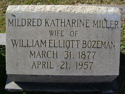 Mildred Katharine <I>Miller</I> Bozeman 