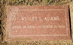 Violet Luella <I>Bergan</I> Adams 
