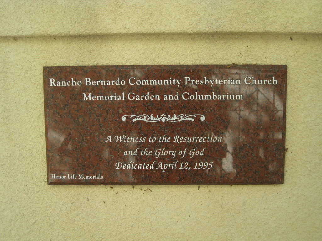 Rancho Bernardo Presbyterian Church Columbarium