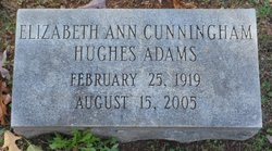 Elizabeth Ann <I>Cunningham</I> Adams 