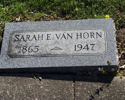 Sarah Elizabeth <I>Ellis</I> Van Horn 