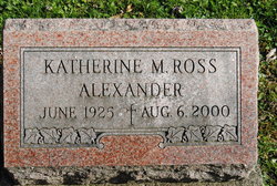 Katherine M <I>Ross</I> Alexander 