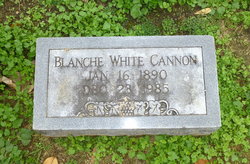 Blanche Morris <I>White</I> Cannon 
