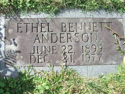 Ethel <I>Bennett</I> Anderson 