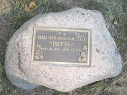 Elizabeth “Bette” <I>Klingler</I> Estes 