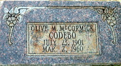 Olive M. <I>McCormick</I> Codebo 