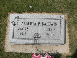 Alberta Pauline <I>Snider</I> Baldwin 