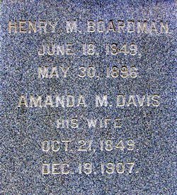 Amanda M <I>Davis</I> Boardman 