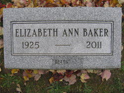 Elizabeth Ann “Betty” <I>Eaton</I> Baker 
