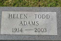 Helen <I>Todd</I> Adams 