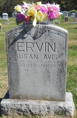 Susan Avis <I>Holder</I> Ervin 