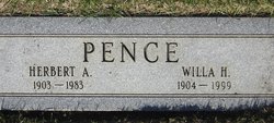 Willa <I>Hawkins</I> Pence 