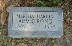 Martha Louise <I>Hardin</I> Armstrong 