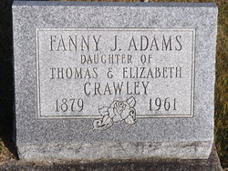 Fanny Jane <I>Crawley</I> Adams 