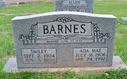 Ada Mae <I>Stevens</I> Barnes 