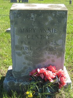 Mary Anna “Annie” <I>Dean</I> Gentry 