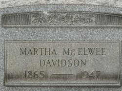 Martha <I>McElwee</I> Davidson 