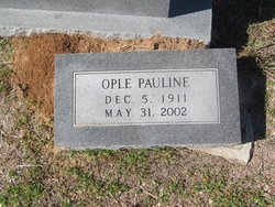 Ople Pauline <I>West</I> Eidson 