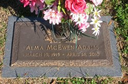 Alma <I>Hardaway</I> McEwen Adams 