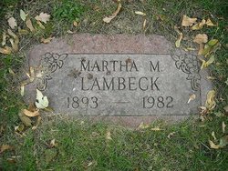 Martha M <I>Marshall</I> Lambeck 