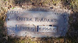 Obera E. <I>Denton</I> Adams 