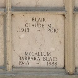 Barbara A. <I>Blair</I> McCallum 