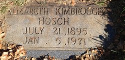 Elizabeth <I>Kimbrough</I> Hosch 