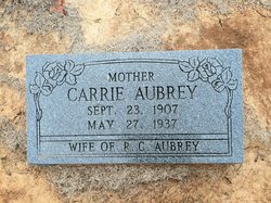 Clara “Carrie” <I>Whitworth</I> Aubrey 