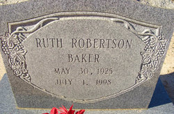 Ruth <I>Robertson</I> Baker 