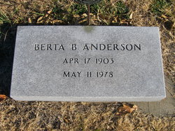 Mrs Berta Belle <I>Hundley</I> Anderson 