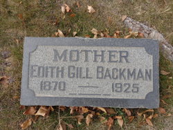 Edith Louisa “Nanny” <I>Gill</I> Backman 
