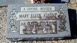 Mary Ellen <I>Green</I> Albury 