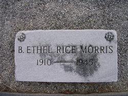 B Ethel <I>Rice</I> Morris 