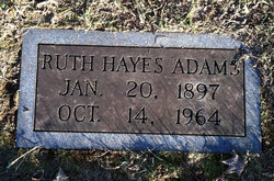 Ruth Beatrice <I>Hayes</I> Adams 