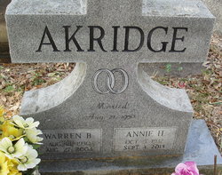 Annie <I>Horton</I> Akridge 