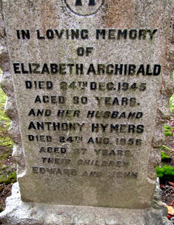 Elizabeth <I>Archibald</I> Hymers 