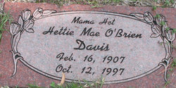 Hettie Mae O'Brien <I>Spillman</I> Davis 