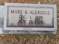 Mary Elizabeth <I>Bedford</I> Aldridge 