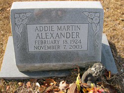 Addie <I>Martin</I> Alexander 