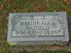 Martha Alice <I>Hatfield</I> Hatfield 