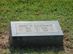 Mary E. E. <I>Williams</I> Hightower 