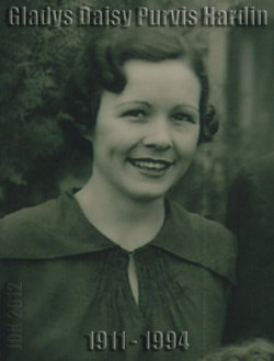 Gladys Daisy <I>Purvis</I> Hardin 