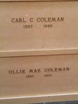Ollie Mae <I>Cook</I> Coleman 