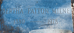 Bertha <I>Chantler</I> Patton Milne 
