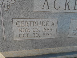 Gertrude Ann <I>Behrens</I> Acker 