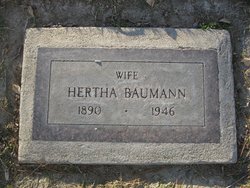 Hertha <I>Hamann</I> Baumann 
